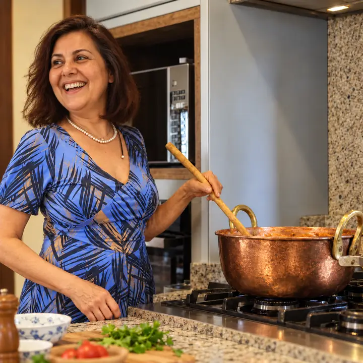 Mariah Fernandez en su cocina